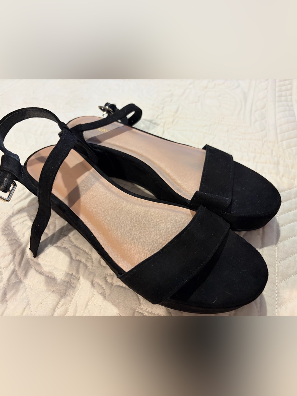 Suede like platform sandals